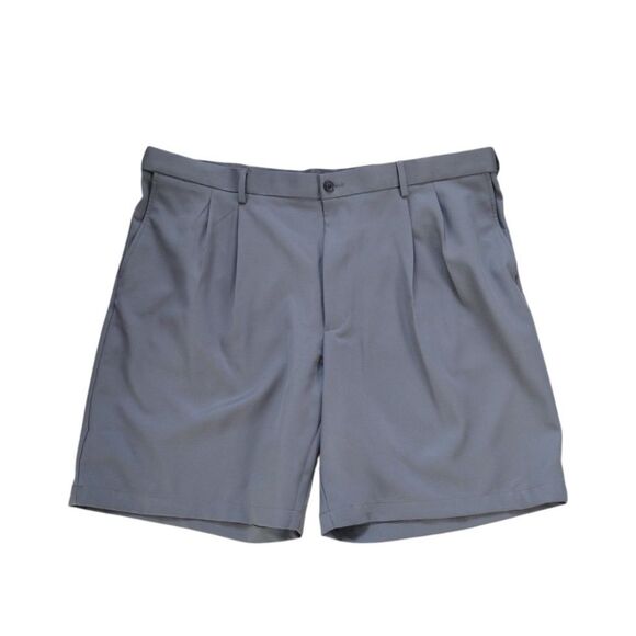 PGA Tour Golf Shorts Men's 42 Gray Performance Expandable Waistband‎ Pleated - Picture 1 of 9